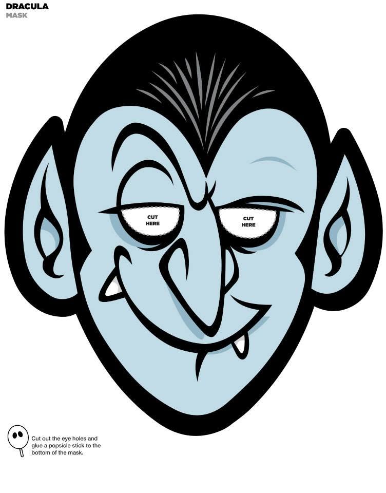 Dracula printable Halloween mask