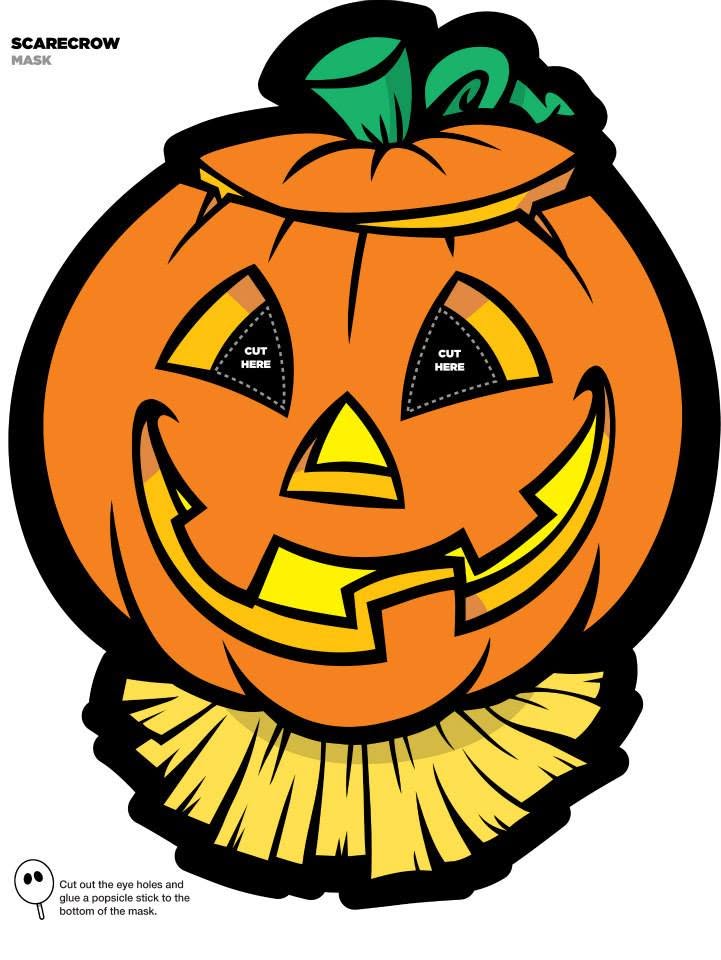 Scarecrow printable Halloween mask